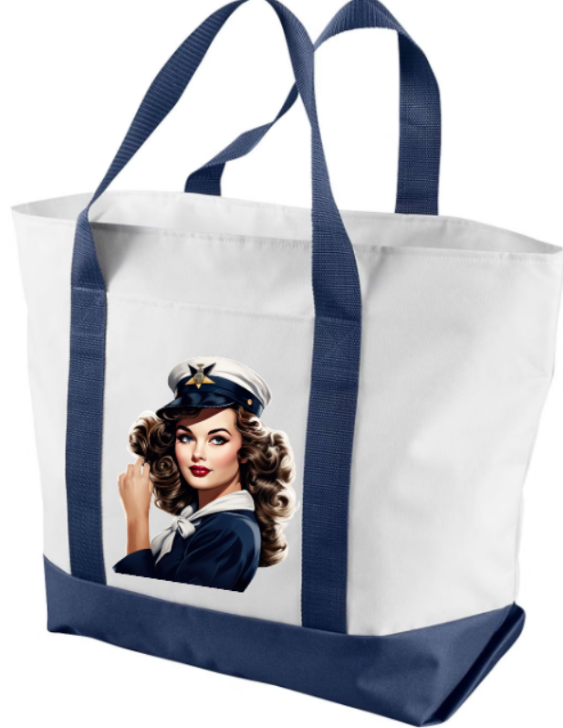 Pinup Navy Girl Bag - choose your design and bag size