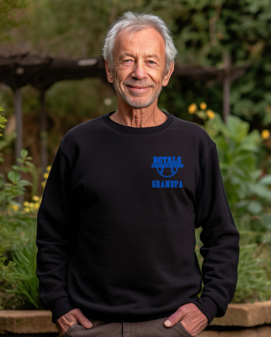 Royals Baseball BLACK Crew Neck Adult Sweatshirt