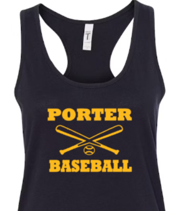Porter Baseball Racerback NL fitted ladies tank