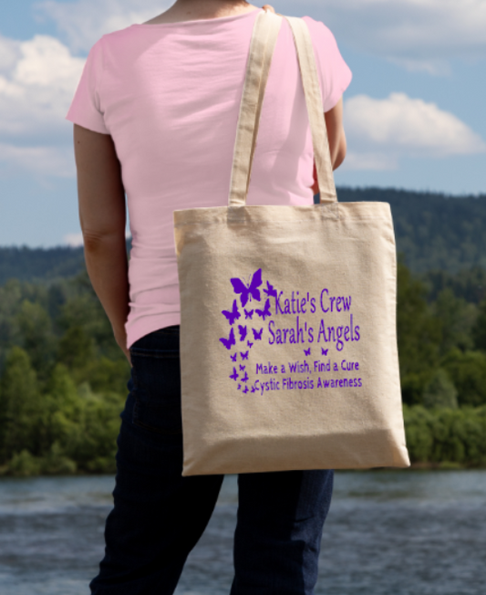 Katie's Crew Sarah's Angels Canvas Tote Bag flat