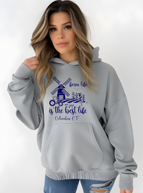 Columbia CT Farm Life Softstyle Gildan Hoodie Adult. Multiple Colors - Customizable