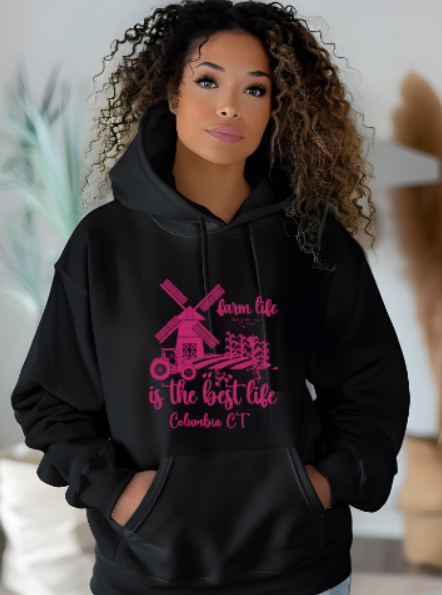 Columbia CT Farm Life Softstyle Gildan Hoodie Adult. Multiple Colors - Customizable