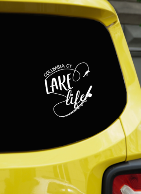 Columbia CT Fishing Cut Vinyl Decal - Outdoor quality