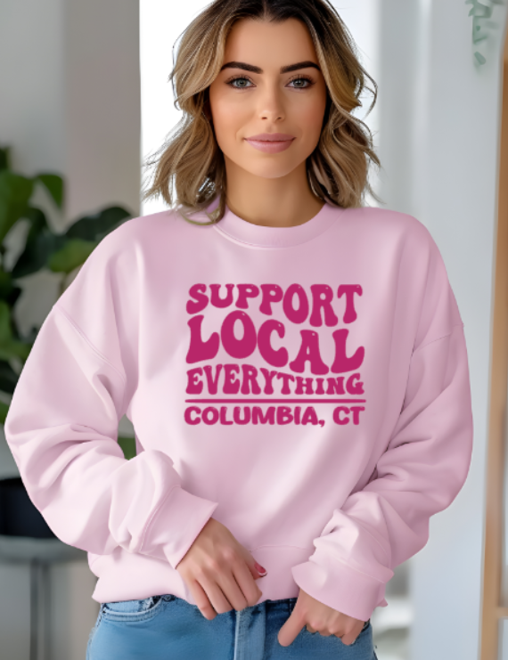 Columbia CT Support Local Softstyle Gildan Crew Neck Sweatshirt Adult. Multiple Colors - Customizable