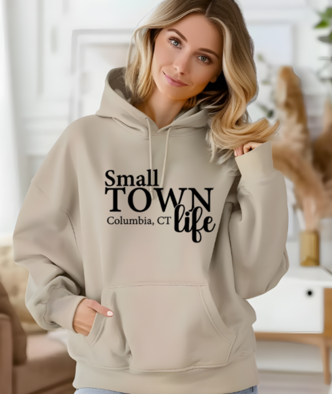 Columbia CT Small Town Life Softstyle Gildan Hoodie Adult. Multiple Colors - Customizable