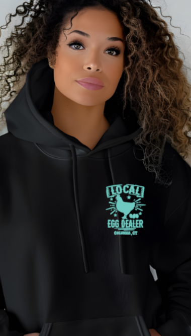 Columbia CT Local Egg Dealer Softstyle Gildan Hoodie Adult. Multiple Colors - Customizable