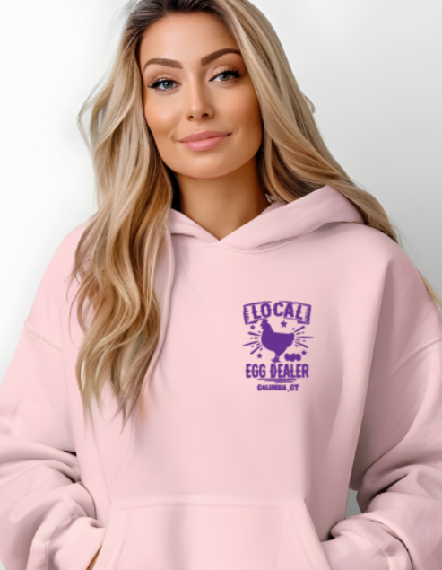 Columbia CT Local Egg Dealer Softstyle Gildan Hoodie Adult. Multiple Colors - Customizable