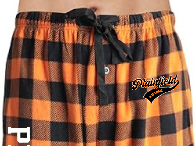 Plainfield Softball Unisex Orange Black Pajama Pant