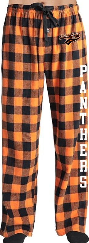 Plainfield Softball Unisex Orange Black Pajama Pant