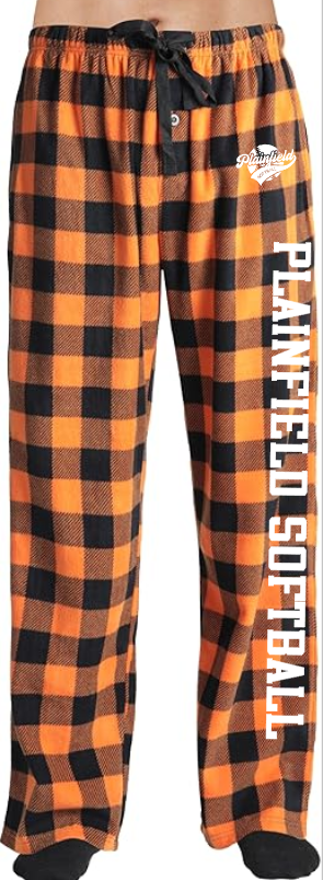 Plainfield Softball Unisex Orange Black Pajama Pant