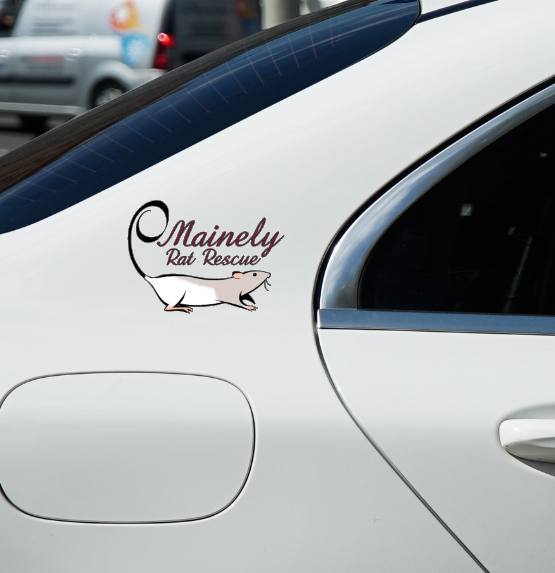 6" Mainely Rat Rescue UV Printed Permanent Decal