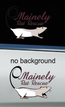 2" Mainely Rat Rescue UV Printed Permanent Decal