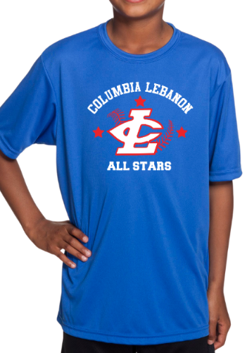 CLLL All Star Tees A4Sport Wicking - Youth, Adult and Women's Cut (add back)