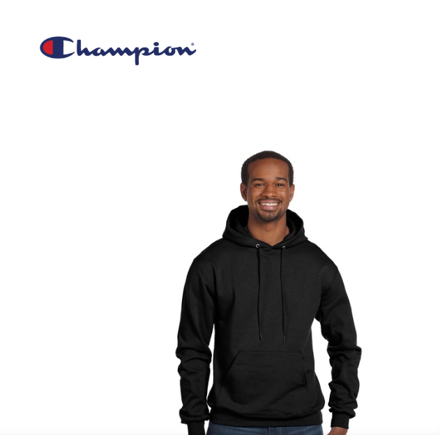 H.W. Porter Cursive Paw Champion Brand Adult Hooded Sweatshirt