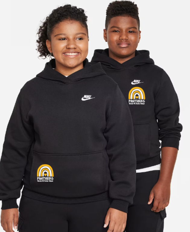 H.W. Porter Rainbow Nike Brand YOUTH Club Fleece Hooded Sweatshirt