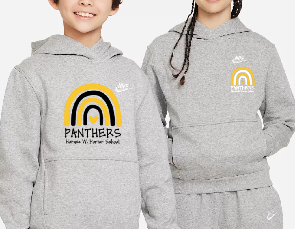 H.W. Porter Rainbow Nike Brand YOUTH Club Fleece Hooded Sweatshirt