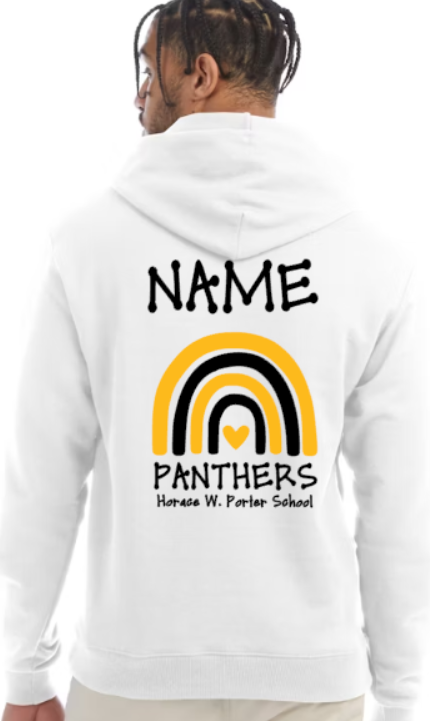 H.W. Porter Rainbow Champion Brand Adult Hooded Sweatshirt- Custom Personalization!