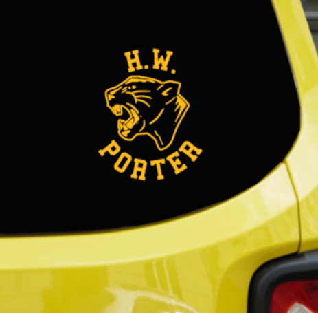 H.W. Porter Panther UV Printed Decal - choose your colors and sizes!
