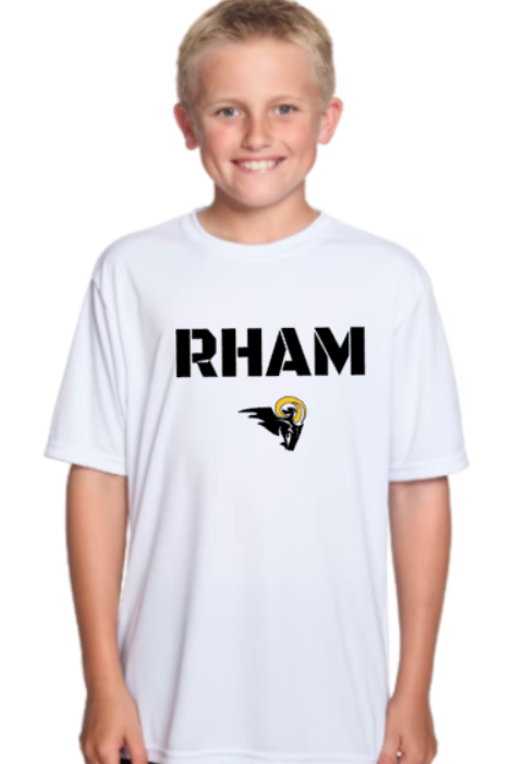 RHAM Gildan A4 YOUTH Poly Cooling Performance Short Sleeve Tshirt- Custom Personalization!
