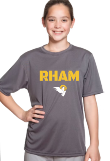 RHAM Gildan A4 YOUTH Poly Cooling Performance Short Sleeve Tshirt- Custom Personalization!