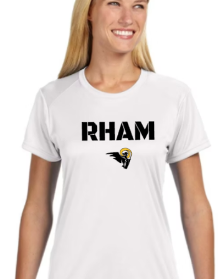 RHAM Gildan A4 Womens Cut Poly Cooling Performance Short Sleeve Tshirt- Custom Personalization!