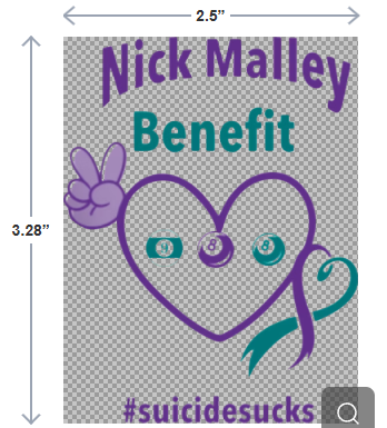 2025 Malley 8ball Tournament UV Permanent Decal