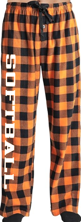 Plainfield Softball Unisex Orange Black Pajama Pant