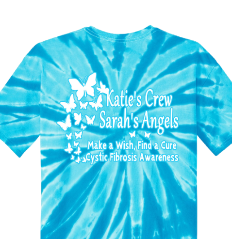 Katie's Crew 2025 Sarah's Angels Tye Dye TShirt Youth to Adult