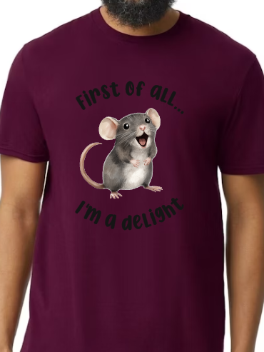 Mainely Rat Rescue Delight Softstyle Gildan Tshirt - Customize yours today!