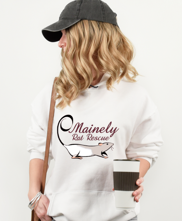 Mainely Rat Rescue Logo Softstyle Gildan Hooded Sweatshirt- Customize yours today!