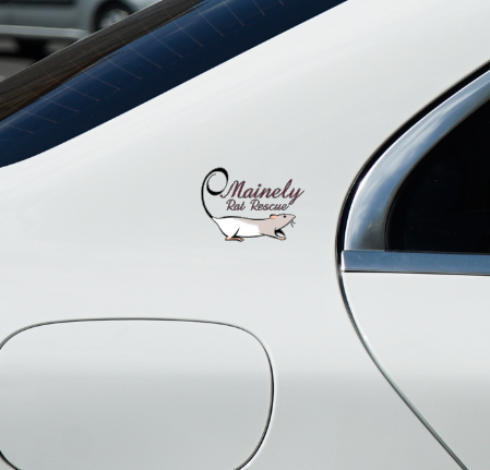 4" Mainely Rat Rescue UV Printed Permanent Decal