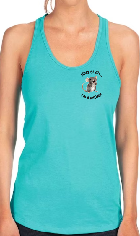 Mainely Rat Rescue Delight Next Level RACERBACK - Customize yours today! Lots of color choices!