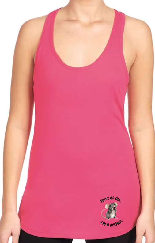Mainely Rat Rescue Delight Next Level RACERBACK - Customize yours today! Lots of color choices!