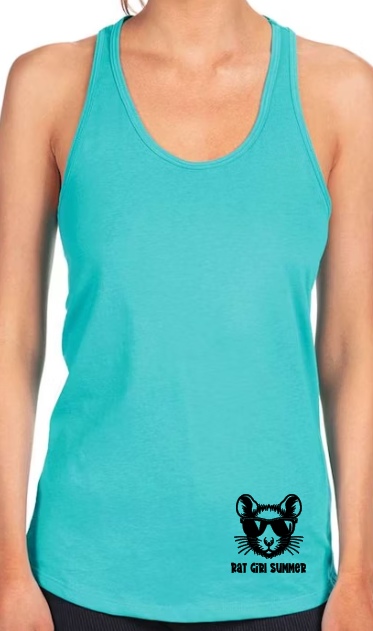 Mainely Rat Rescue Rat Girl Summer Next Level RACERBACK - Customize yours today! Lots of color choices!