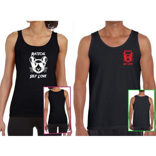 Mainely Rat Rescue Ratical Self Love Softstyle Gildan Tank (mens and womens styles) - Customize yours today! Lots of color choices!