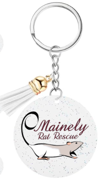 Mainely Rat Rescue Acrylic Keychain / Decoration