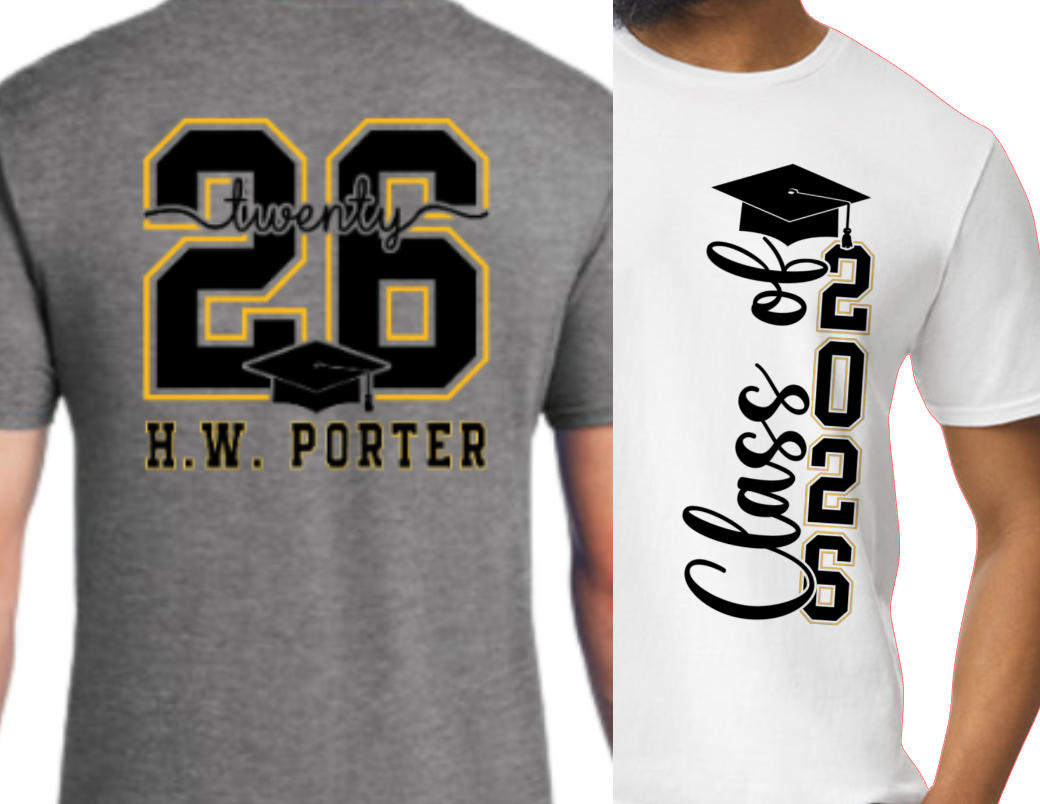 H.W Porter Class of 2026 Youth to Adult Customizable NEW!- Custom Personalization!