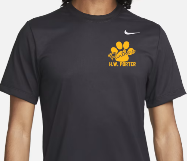 H.W. Porter Cursive Paw Nike Brand Short Sleeve Dri Fit Adult Tshirt- Custom Personalization!