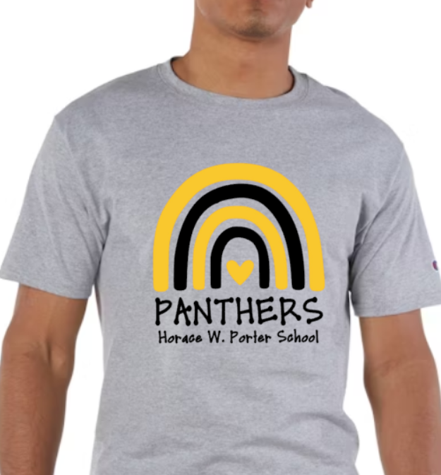 H.W. Porter Rainbow Champion Brand Short Sleeve Adult Tshirt - color and logo customization available