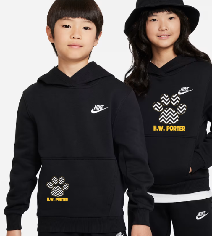 H.W. Porter Chevron Nike Brand YOUTH Club Fleece Hooded Sweatshirt