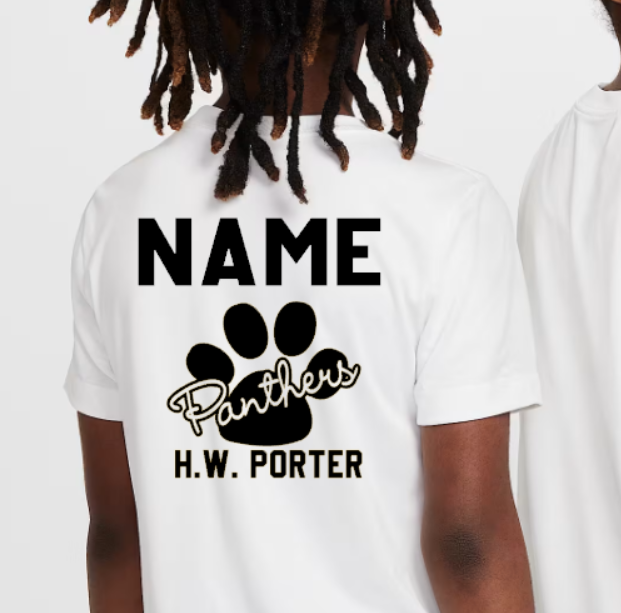 H.W. Porter Cursive Nike Brand Short Sleeve Dri Fit YOUTHTshirt
