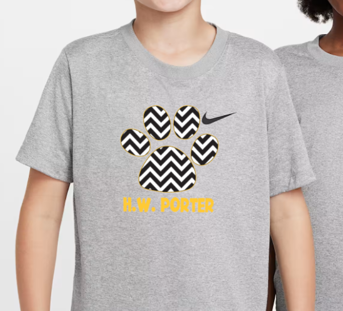 H.W. Porter Chevron Nike Brand Short Sleeve Dri Fit YOUTHTshirt