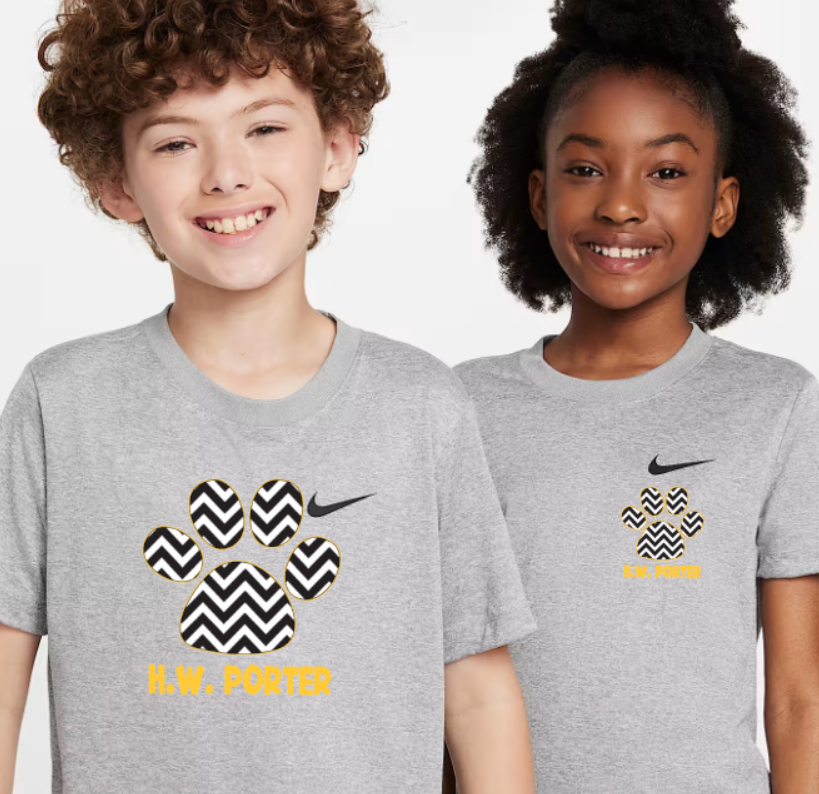 H.W. Porter Chevron Nike Brand Short Sleeve Dri Fit YOUTHTshirt