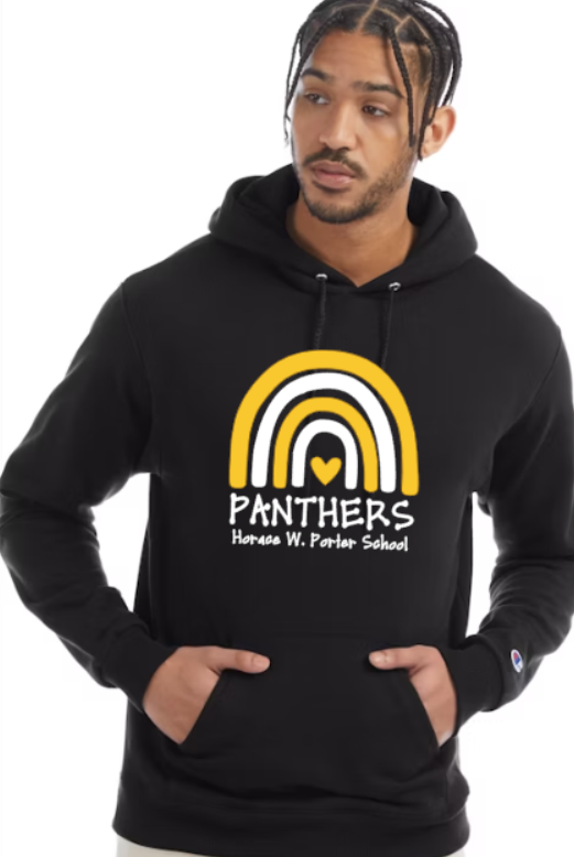 H.W. Porter Rainbow Champion Brand Adult Hooded Sweatshirt- Custom Personalization!