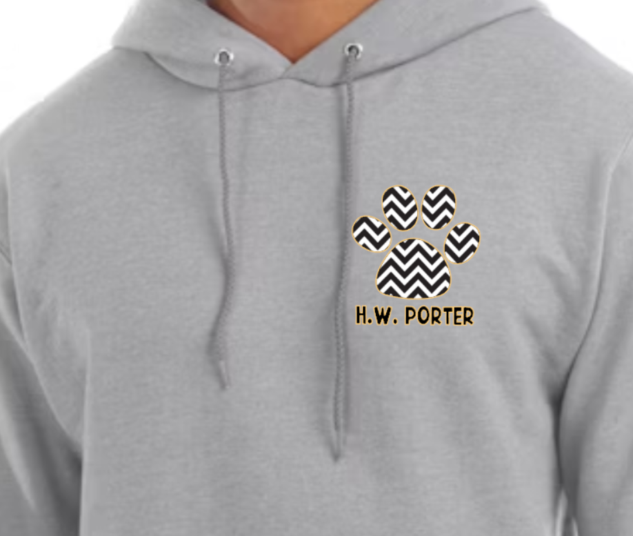 H.W. Porter Chevron Adult Gildan Heavy 50/50 Blend Hooded Sweatshirt
