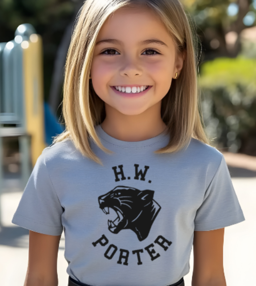 H.W. Porter Panther YOUTH Gildan Heavy Tshirt
