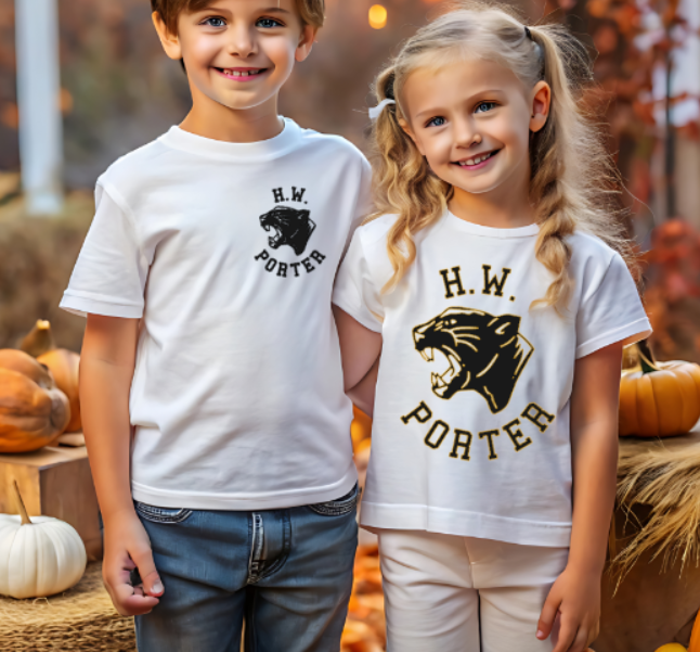 H.W. Porter Panther YOUTH Gildan Heavy Tshirt