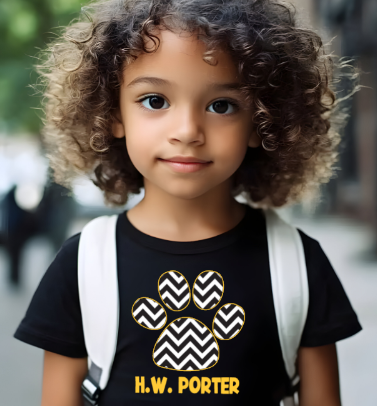 H.W. Porter Chevron YOUTH Gildan Heavy Tshirt