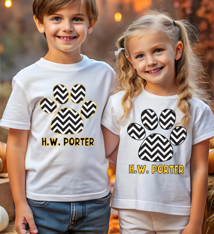 H.W. Porter Chevron YOUTH Gildan Heavy Tshirt