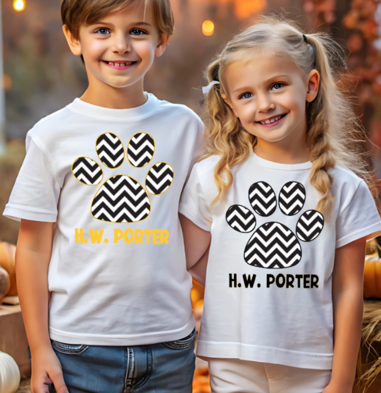 H.W. Porter Chevron YOUTH Gildan Heavy Tshirt